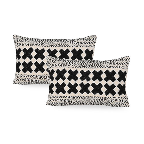 Wrought Studio Cotton Lumbar Pillow Cover Wayfair Canada